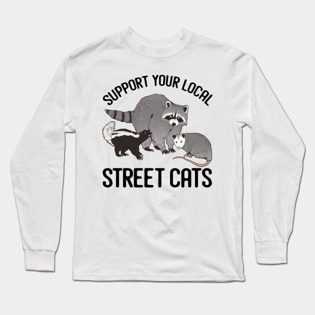 Support Street Cats Long Sleeve T-Shirt by taillesscat